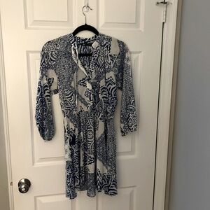 Zara Size XS Long Sleeve Mini Dress only worn once!
